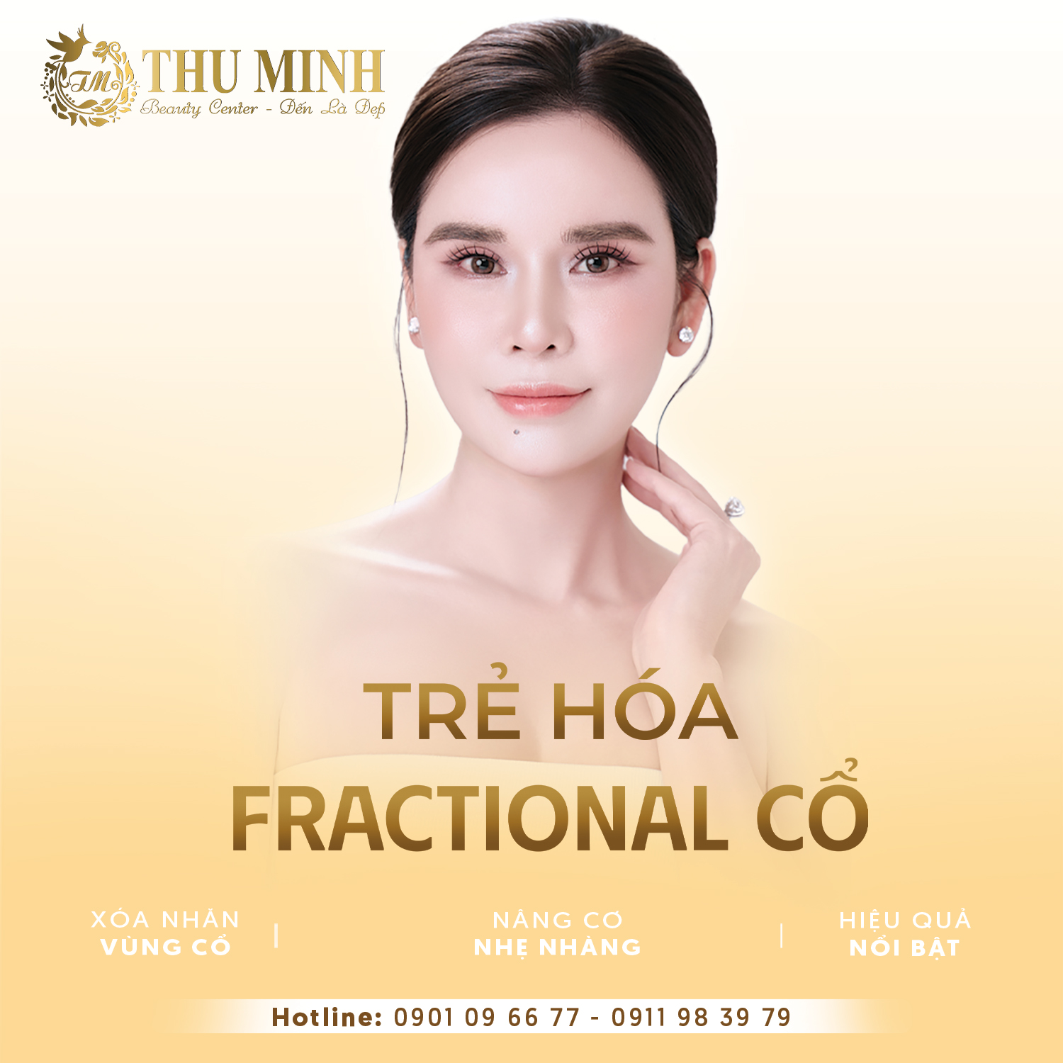 CÔNG NGHỆ FRACTIONAL CO2 TRẺ HÓA VÙNG CỔ – XÓA NHĂN, SĂN CHẮC DA HIỆU QUẢ TẠI CẦN THƠ